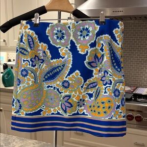 Zara Blue Paisley Mini Skirt